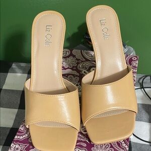 Liz Claiborne Nude Tan Slide Sandals
